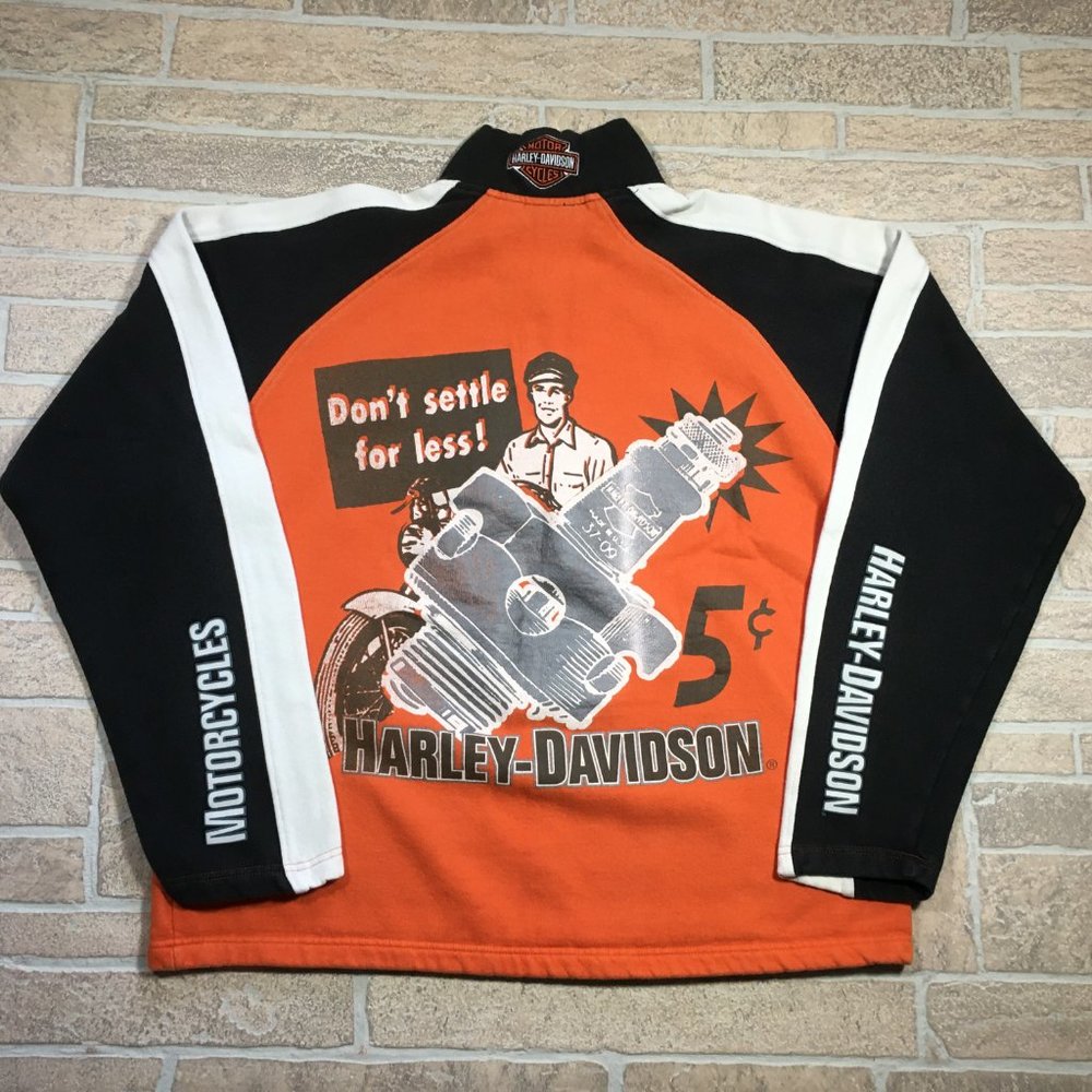 Harley Davidson Quarter Zip Pullover Sweatshirt